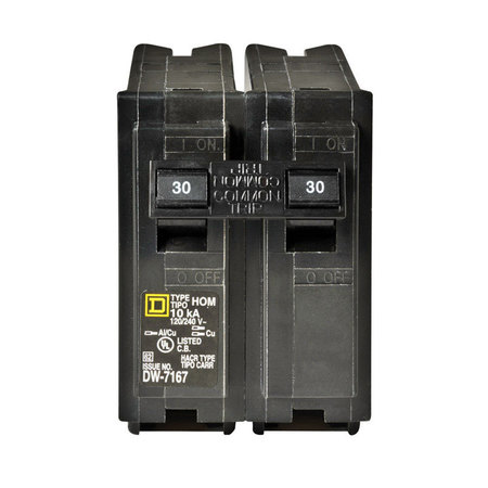 Square D Miniature Circuit Breaker, HOM Series 30A, 2 Pole, 120/240V AC HOM230CP